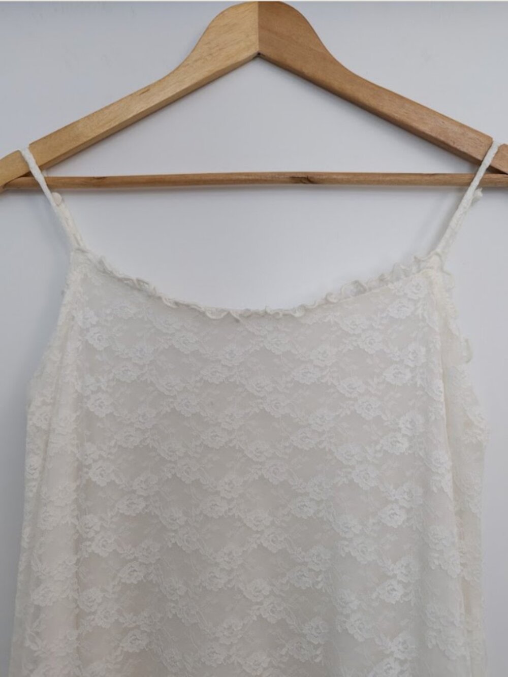 Ivory White Stretch Lace Midi Dress Adjustable Straps Romantic Lined Dress - Picture 5 of 16